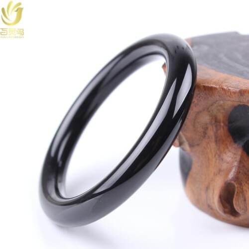 Natural Black agate chalcedony bracelet Womens Cherry Blossom Agate Jade Bracelet jade bracelet with