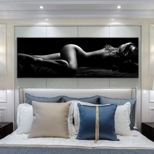 Black White Sexy Woman Body 5D DIY Diamond Painting Cross Stitch Nude Portrait Art Poster Rhinestone Mosaic Body Decor Art
