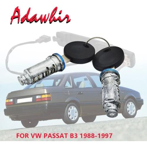 Key Lock Cylinder for VW PASSAT Exterior Front Door Handle Repair Kit 357837205A 357837205AS 357837206A 357837206AS Rubber Pad