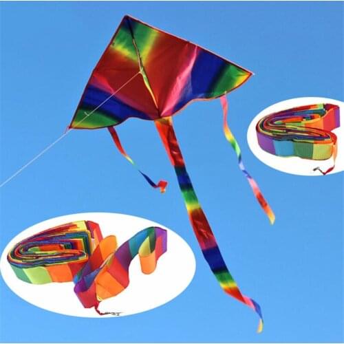 Colorful Kite Long Tail Floating Rainbow Floating Tailband Kids Flying Toy Plane Three-Dimensional Tube Tail Kite Accessories