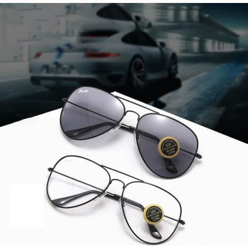 Evove Glass Photochromic Glasses Men Women Sunglasses for Male Chameleon aviation Anti Scratch driving fishing