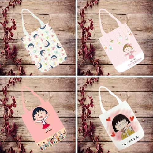 IVYYE 1PCS Chi-bi Maruko Fashion Anime Canvas Shoulder Bags Casual Shopping Bag Tote Handbag Travel Lady Girls New