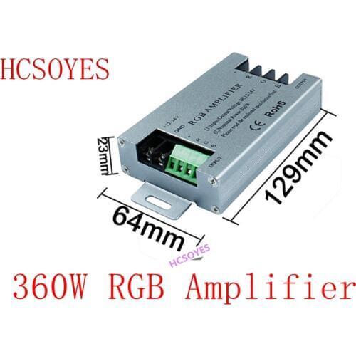 360W RGB led Amplifier controller DC12V-24V 30A Aluminum shell For RGB 5050 3528 SMD LED Strip lamp