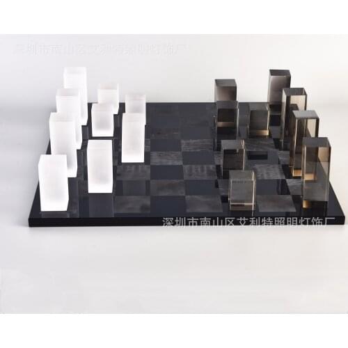 Creative modern style chess board chess chess decoration villa office tea table negotiation table decoration