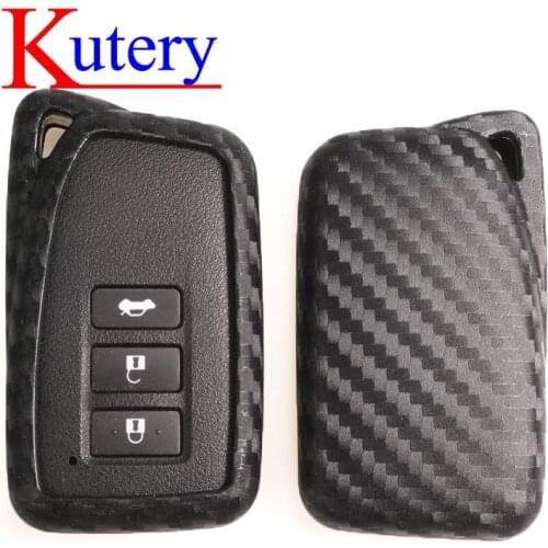 Kutery Car Styling Carbon Silicone Key Cover For Lexus NX GS RX IS ES GX LX RC 200 250 350 LS 450H 300H Auto Fibber Case Protect