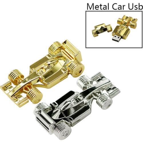 Mini Metal Car 4G 8GB 16GB 32GB F1 Buggies Shape USB 2.0 Flash Drive Sports Car Pendrive Thumb Car Key Memory Card Stick Storage
