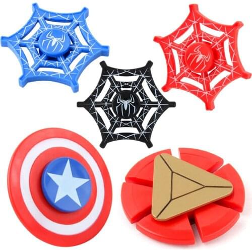 The Avengers Fidget Toys Captain America Shield Fidget Spinner Spider-Man Spinner Antistress Hand Adult Anti-Stress Toy Children
