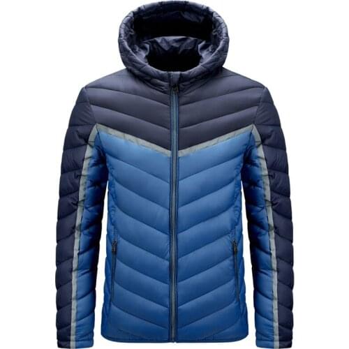 Mens Fashion Windproof Jackets And Quilted Coats Winter Sport Clothes Male Cotton Padded with Zipper