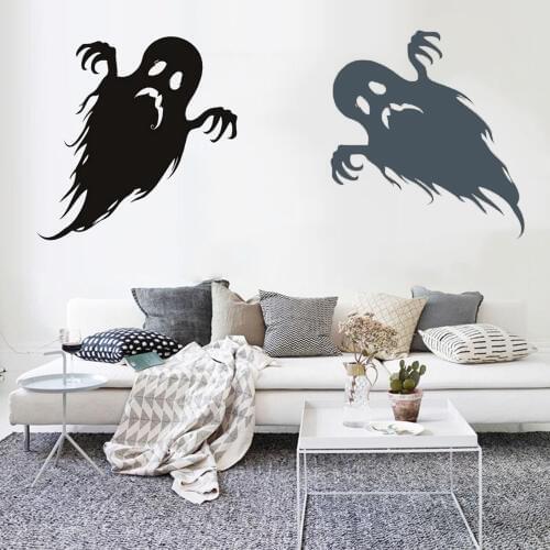 2018 New Arrival Halloween Ghost Series Wall Stickers Creative Carved PVC Adhesive Wall Stickers Waterproof For Home Decor