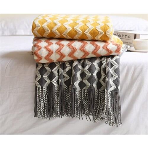 Nordic Knitted Blanket Plaid on the Bed Sofa Throw Thread Blankets for Bed Travel TV Nap Blankets Soft Towel Bed Plaid Tapestry
