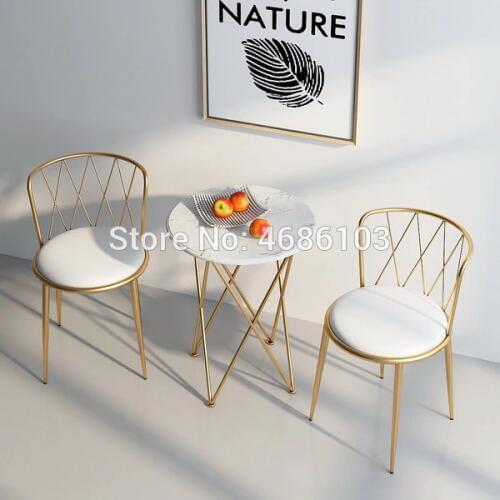 2019 New Southeast Asia gold house furniture Iron dining nordic furniture chairs modern living room furniture luxury Chairs
