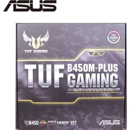 NEW For ASUS TUF B450M-PLUS GAMING Motherboard Socket LGA AM4 DDR4 M.2 nvme ssd For AMD B450 Original Desktop Mainboard