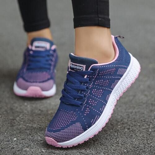 New Mesh Men Women Casual Shoes Lac-up Couple Shoes Lightweight Comfortable Breathable Walking Sneakers