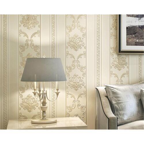 Beibehang European Style Embossed flowers Wallpaper For Walls 3D Luxury Bedroom Decor Living room Sofa blue Modern Wall paper