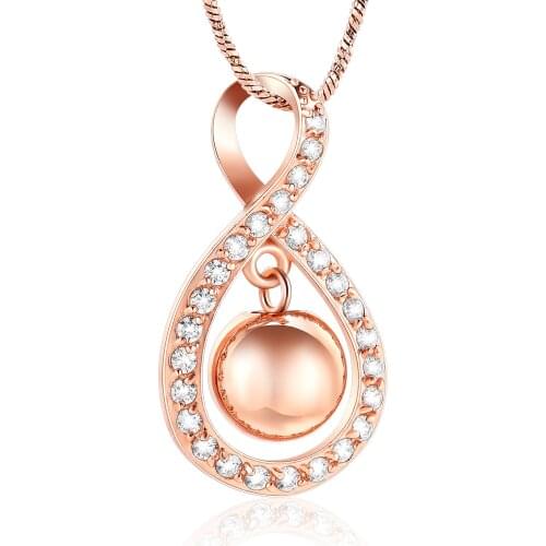 Cremation Necklace for Ashes Stainless Steel Infinity Love Ashes Keepsake Locket Pendant Memorial Cremation Jewelry for Women