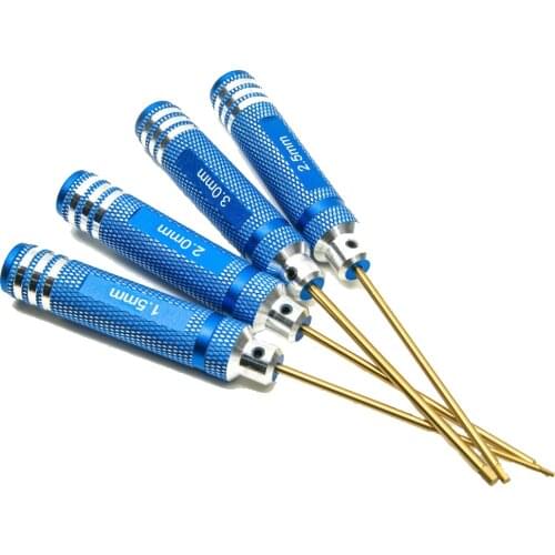 H1.5-3mm Allen Hex Screwdrivers Key 1.5mm 2mm 2.5mm 3mm Hexagon Screw-driving for RC Helicopter Drone Aircraft Model Repair Tool