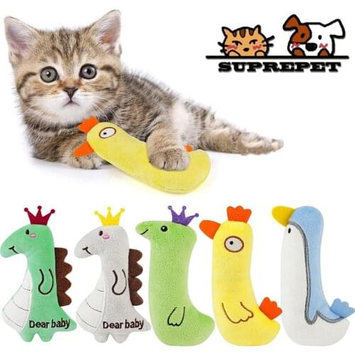 SUPREPET Plush Cute Animal Cat Toy Teeth Grinding Catnip Toys for Kittens Tumb Pillow Pet Products gatos accesorios