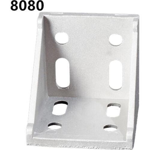 4pcs 8080 Corner fitting angle aluminum 78x78 L Connector bracket fastener for 8080 Industrial Aluminum profile accessory