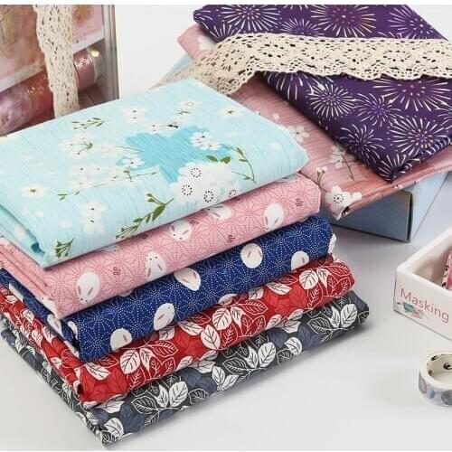Japanese Printed Sewing Fabric Twill Cotton DIY Baby Bedding Cloth Material TJ1395