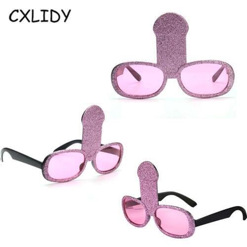 Funny Rose Gold Penis Sunglasses Hen Party Glasses Decoration Bachelorette Party Bridesmaid Gifts aa051