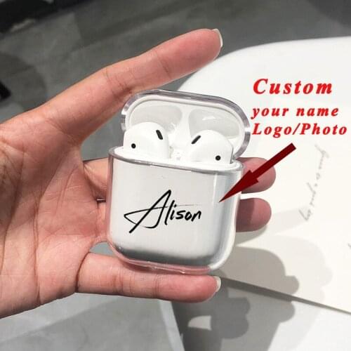 Custom Name Hard Plastic Case For Air Pods pro Cases Bluetooth Wireless DIY Customized Cover For Airpods 1 2