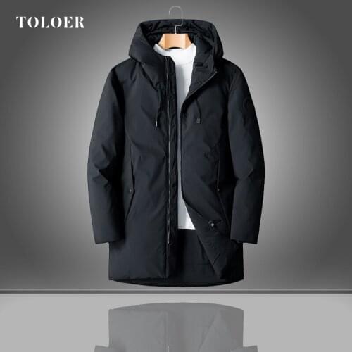 Winter Warm Men Jacket Coat Casual Autumn Hooded Puffer Thick Hat White Duck Parka Male Mens Winter Down Jacket Plus Size 8XL
