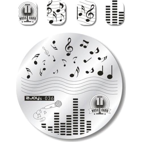 1Pc 5.5cm Round Nail Stamping Plates Manicure Stamp Template Nail Art Image Plate Stamping Tool zjoys17-38