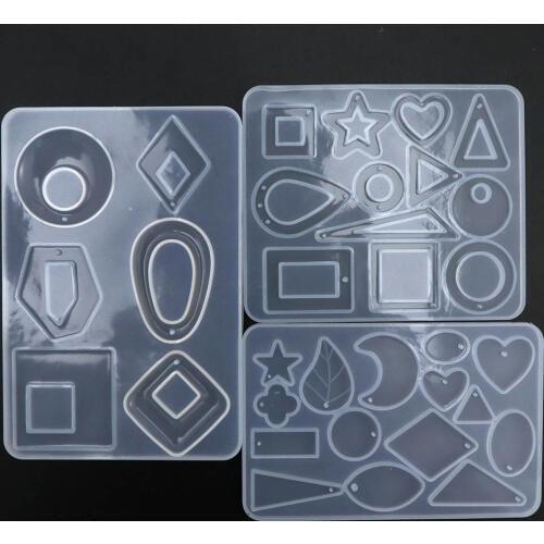 1PC Pendant Earrings Silicone Decorative Pendant Sets Mold Handmade Epoxy Silicone Mold Epoxy Resin Molds Making Crafts
