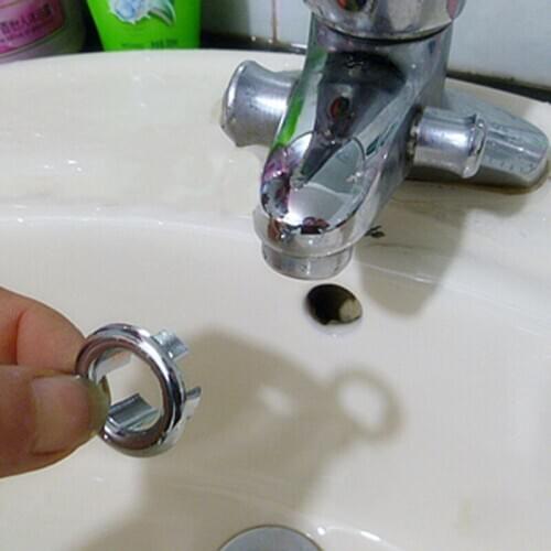 10Pcs Sink Round Ring Overflow Cover High Quality Chrome Sink Accessory Bathroom Ceramic Basin Overflow Ring Bathroom Supplies