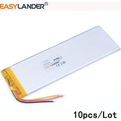 10pcs /Lot 4352140 3150mah lithium Li ion polymer rechargeable battery mobile power ebook tablet battery charging treasure
