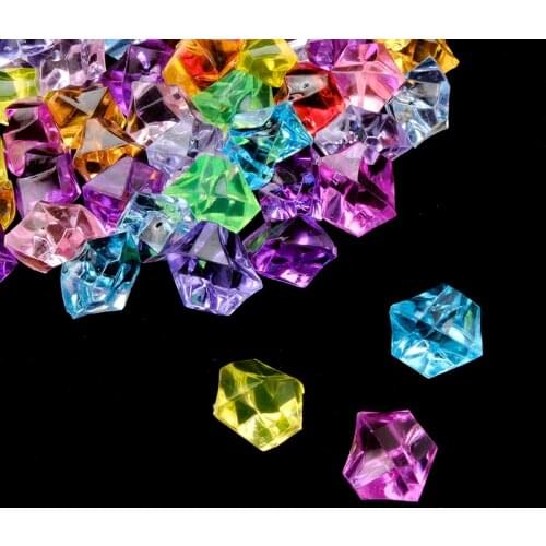 1000pcs/lot 1.5CM Acrylic Crystal Ice Rock Stones Vase Gems For Wedding Party Decor Confetti Table Scatter Beads