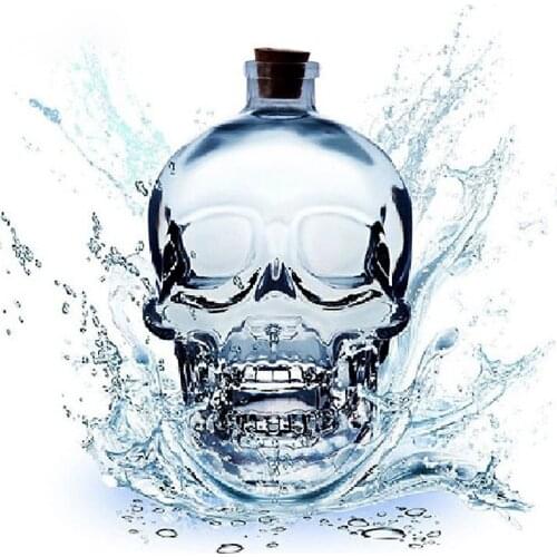 150/180/300/400/750ml Creative Crystal Skull Head Shot Glass Transparent Champagne Cocktails Beer Coffee Wine Bottle Drinkware