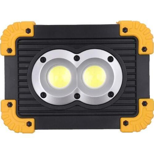 2 COB 20W LED Work Light, Rechargeable Portable Waterproof LED Strong Lights for Outdoor Camping Hiking Emergency Car Repair