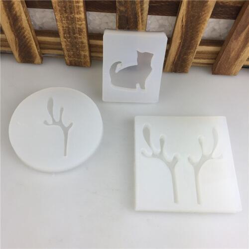 3D Cat And Antlers Silicone Molds Fondant Cake Soap Mold Gumpaste Chocolate Kitchen Baking Tools