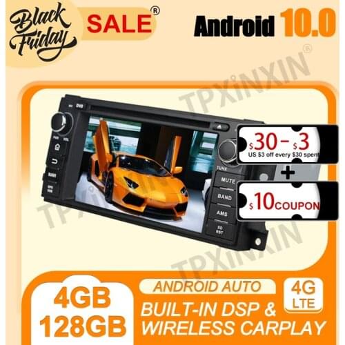 4G+128G Android 10.0 Carplay For Jeep Compass Wrangler Car Carplay Multimedia Player Auto Radio Tape Recorder GPS Navi Head Unit