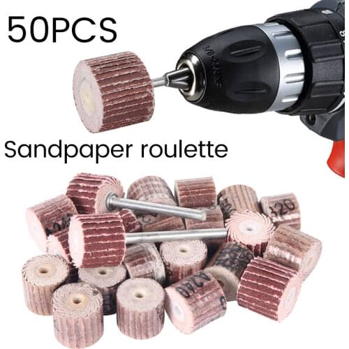 50Pcs Sandpaper Sanding Flap Polishing Wheels Sanding Disc Shutter Polishing Wheel for Rotary Tool 80#-600# Dremel Accessories