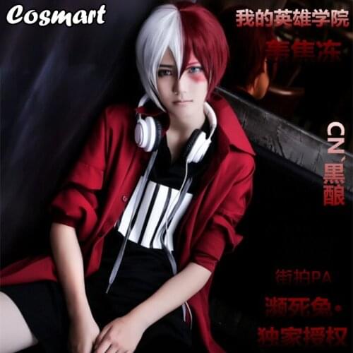 Anime Boku no MY HERO ACADEMIA Figure Todoroki Shoto Fashion Daily Wear Halloween Party Suit For Women Men Outfit New