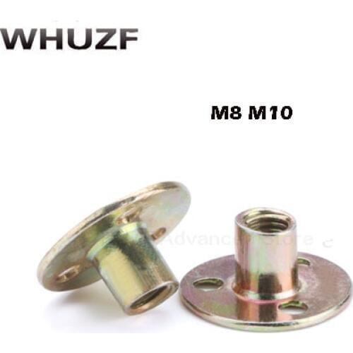 Free shipping 4PCS Iron Nut / Furniture Nut / Lock Nut / Three Nuts M8 M10