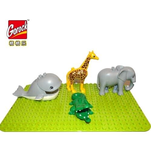 Big block Animal Model Figures big Building Block Sets kids educational toys for children Gift Compatible All Brands