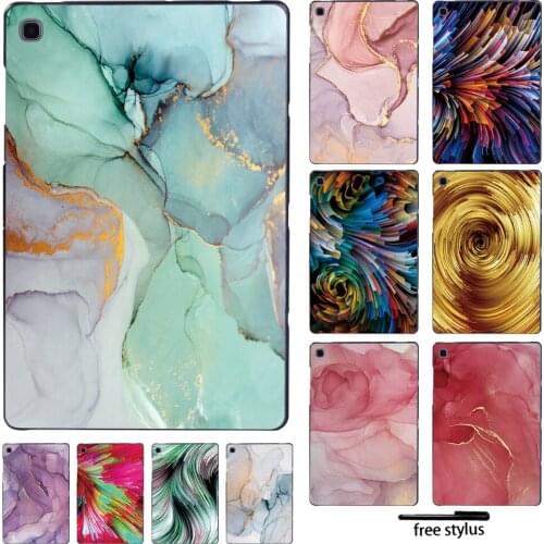 Tablet Case for Samsung Galaxy Tab A A6 10.1"/ Tab A 9.7 10.1 10.5 Inch/Tab E 9.6"/Tab S5e 10.5" Watercolor Pattern Case+ Stylus
