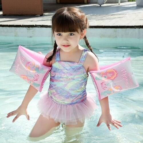 Baby Floating Inflatable Swim Arm Rings Bands Cute Cartoon For Kids Child Safety Training Whale Dinosaur Pool Party Toys TSLM1