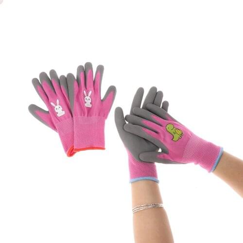 Breathable Children Gardening Gloves Durable Waterproof Toddlers Oil Resistant Non-slip Anti-stab Handwork Protective Gloves