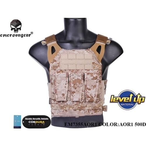 EMERSON JPC Vest N Jump Plate Carrier Tactical Vest Airsoft with 3 pouches AOR1 EM7355
