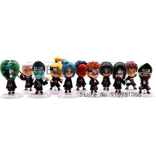 11 Models Naruto Q Version Action Figure Anime 7-8CM Statue Collection Desktop Decoration Toys For Kids Quality Assurance Figma