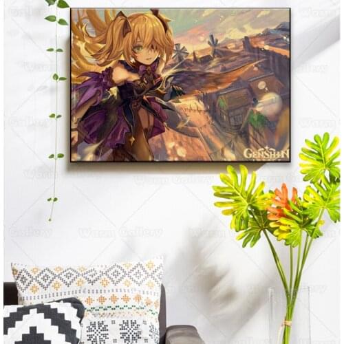 Genshin Impact Canvas Poster HD Game Painting Anime Girls Wall Art Decor Prints Dorm Picture Living Room Bedroom Decoration