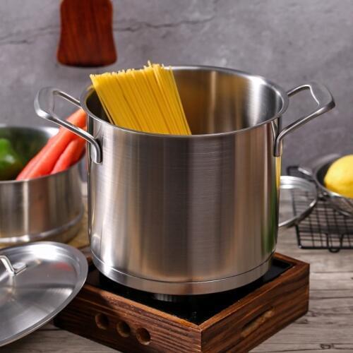 5L Kitchen Soup pot #304 stainless steel Stew pot Casserole thickening Composite 3-ply bottom Thick 20cm hotpot