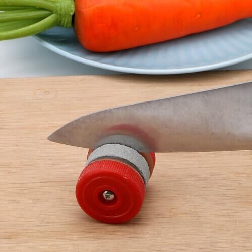 Mini Round Type Whetstone Knife Sharpening Stone Sharpeners Professional Sharpening Tool Kitchen Accessories Random Color