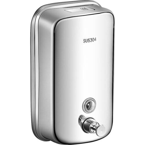 Toilet manual wall-mounted soap dispenser, hotel bathroom soap dispenser 304 stainless steel soap dispenser