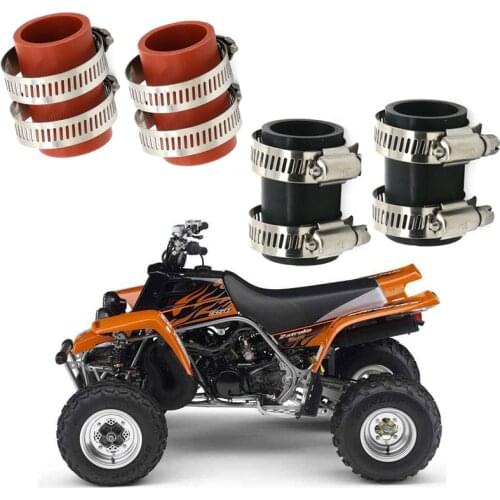 Pack-2 1" id rubber exhaust pipe coupling clamps Pair for Motorcycle dirt bike cr kx rm fmf dg & quad For Yamaha Banshee