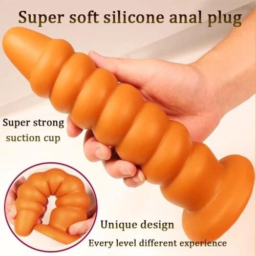 Sex shop super soft Huge Anal Plugs Male Silicone Big Butt Plug Anal Beads Large Dildos Masturbation Sex toys for men and women